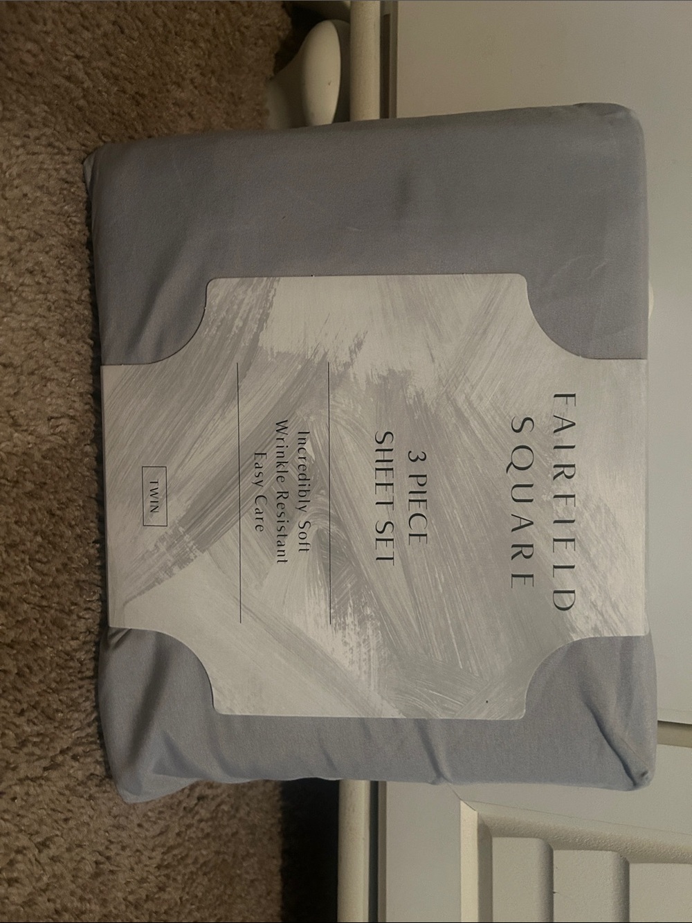 Twin Sheet Set in Light Gray
